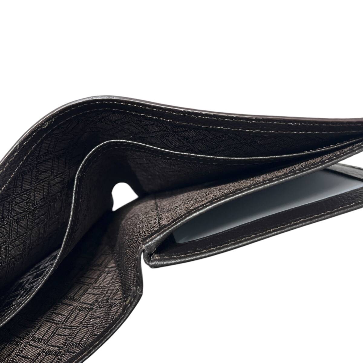 dunhill ダンヒル PVC×レザー 二つ折り 財布 ウォレット 札入れ カード入れ メンズ ブラック ■中古品■ ZAH658ZD_画像5