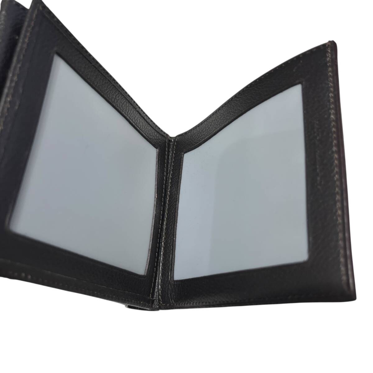 dunhill ダンヒル PVC×レザー 二つ折り 財布 ウォレット 札入れ カード入れ メンズ ブラック ■中古品■ ZAH658ZD_画像8