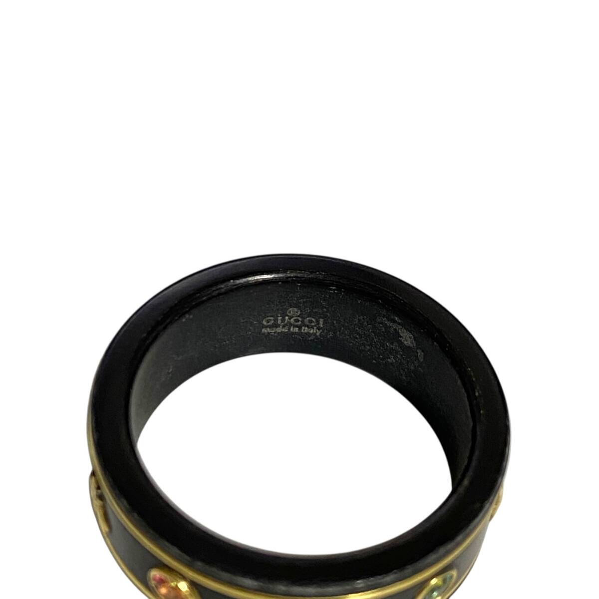 【中古品】GUCCI グッチ リング 指輪 ジェムストーン アイコン 14号 YG シンセティックコランダム A100535RD_画像5