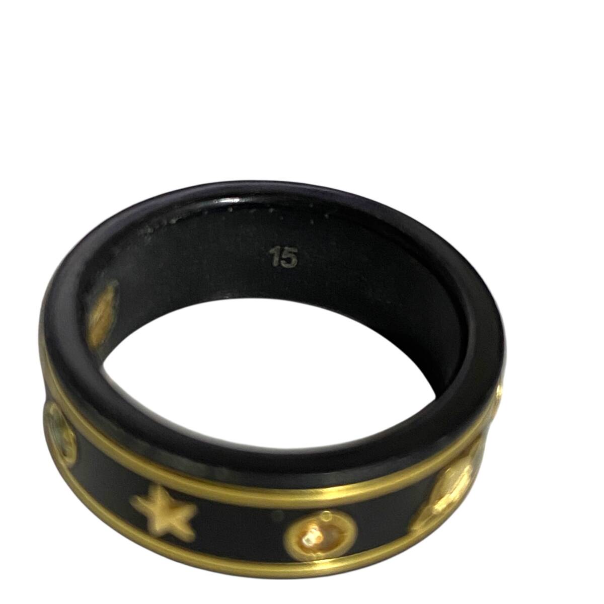 【中古品】GUCCI グッチ リング 指輪 ジェムストーン アイコン 14号 YG シンセティックコランダム A100535RD_画像8