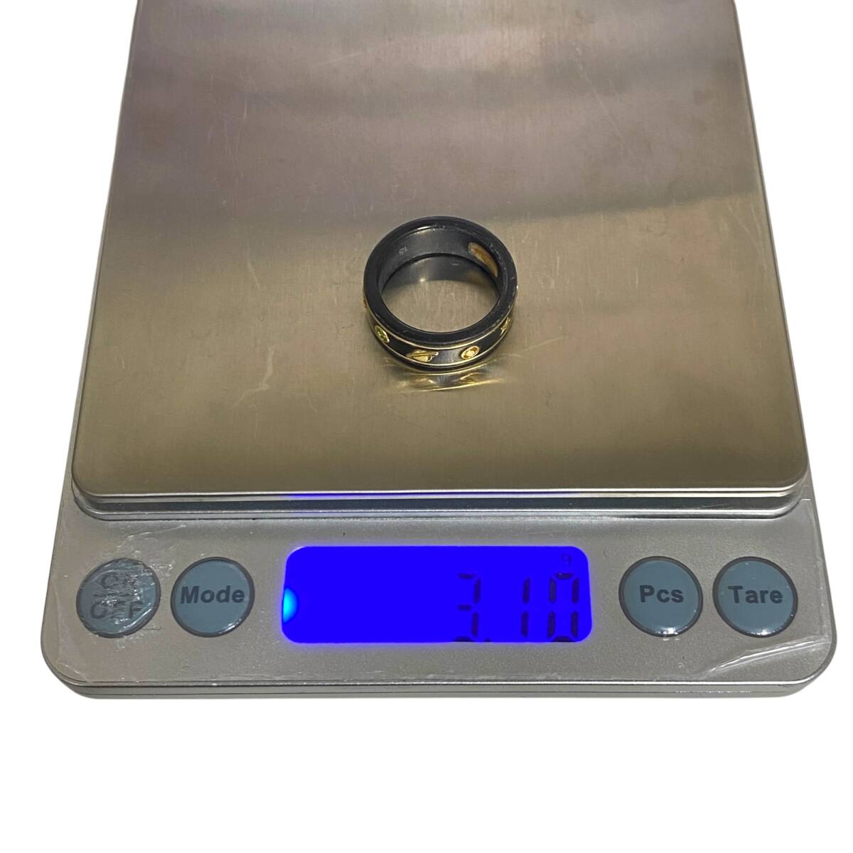 【中古品】GUCCI グッチ リング 指輪 ジェムストーン アイコン 14号 YG シンセティックコランダム A100535RD_画像10