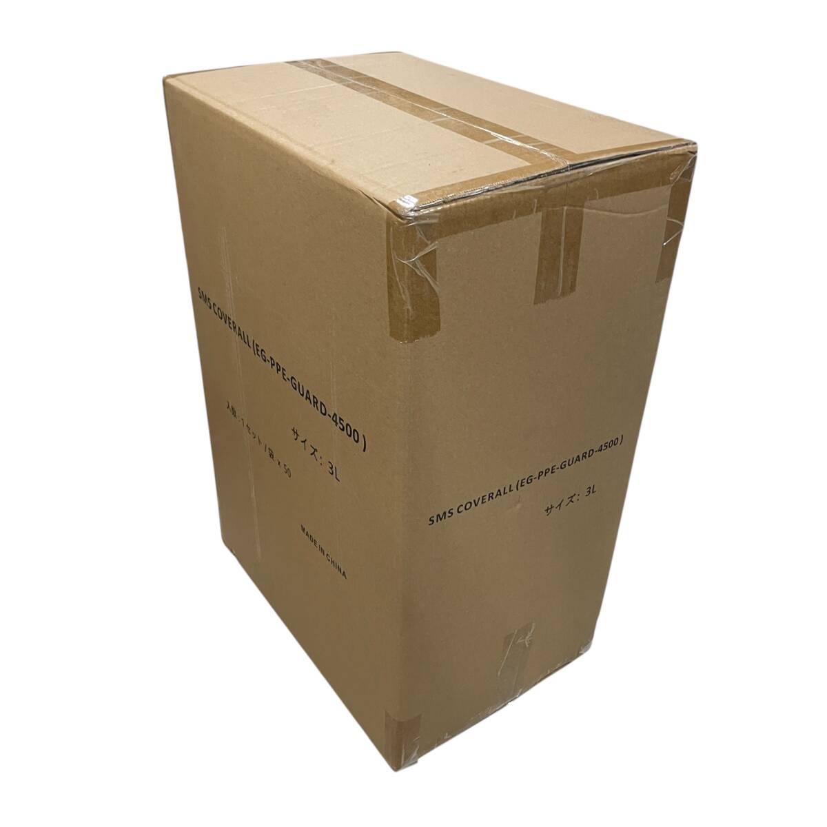 ◆未使用◆ 防護服 SMS素材 カバーオール サイズ3L 50着 1ケース 保護服 EG-PPE-GUARD-4500 作業着 ※同梱不可※ P102672N_画像3