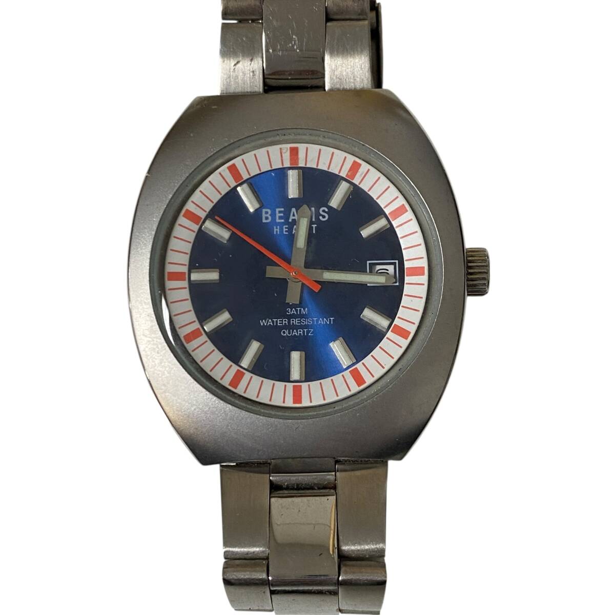【中古品】BEAMS HEART ビームス アナログ シルバー メンズ 腕時計 hiA11771RO_画像1