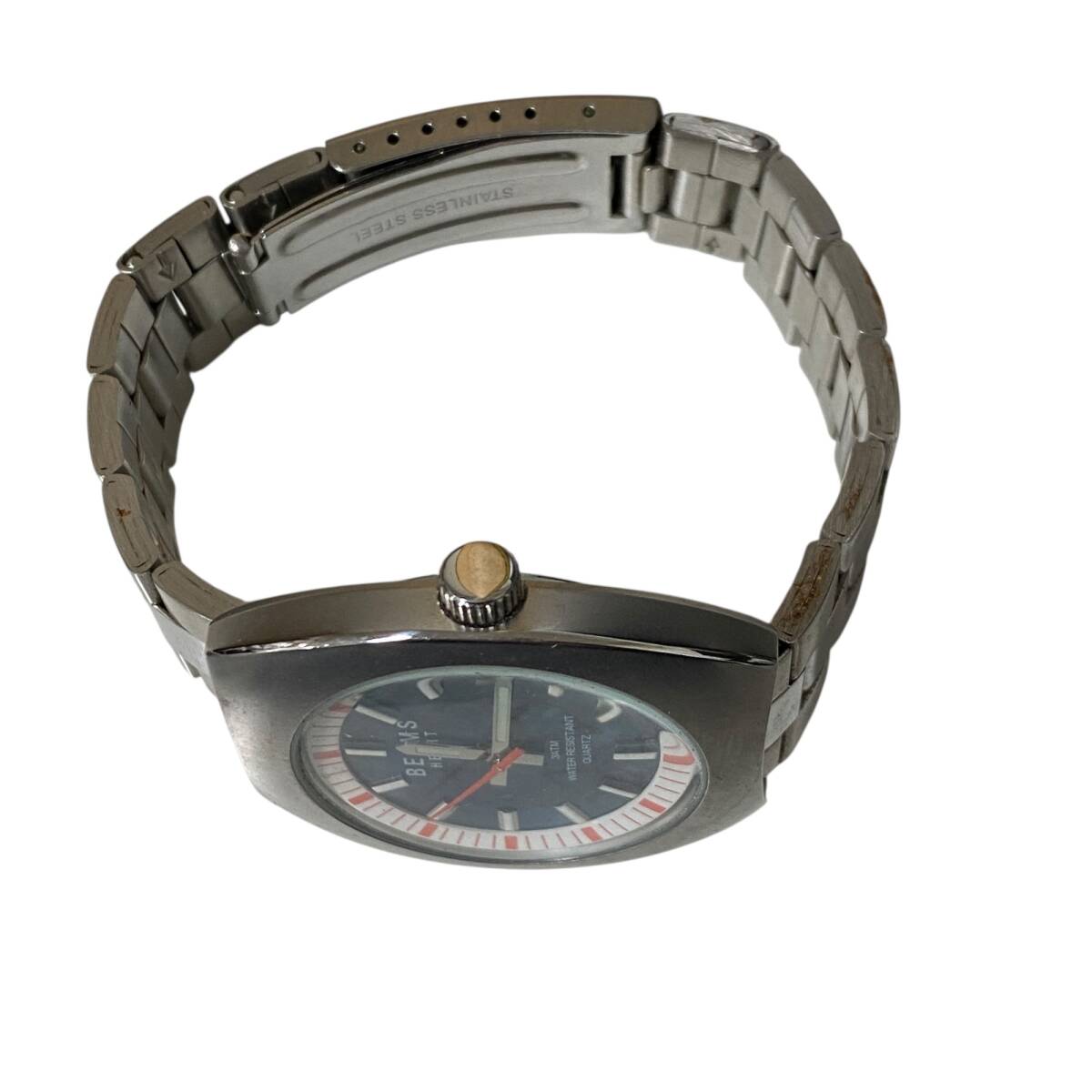 【中古品】BEAMS HEART ビームス アナログ シルバー メンズ 腕時計 hiA11771RO_画像2
