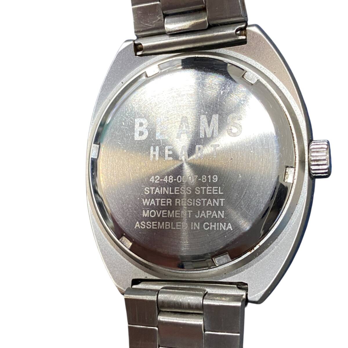【中古品】BEAMS HEART ビームス アナログ シルバー メンズ 腕時計 hiA11771RO_画像9