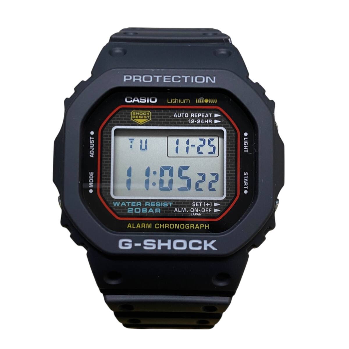 【中古品】CASIO カシオ G-SHOCK DW-5000R 樹脂バンド 初代G-SHOCK復刻モデル 保証書付き 箱有 KK101945RE_画像1