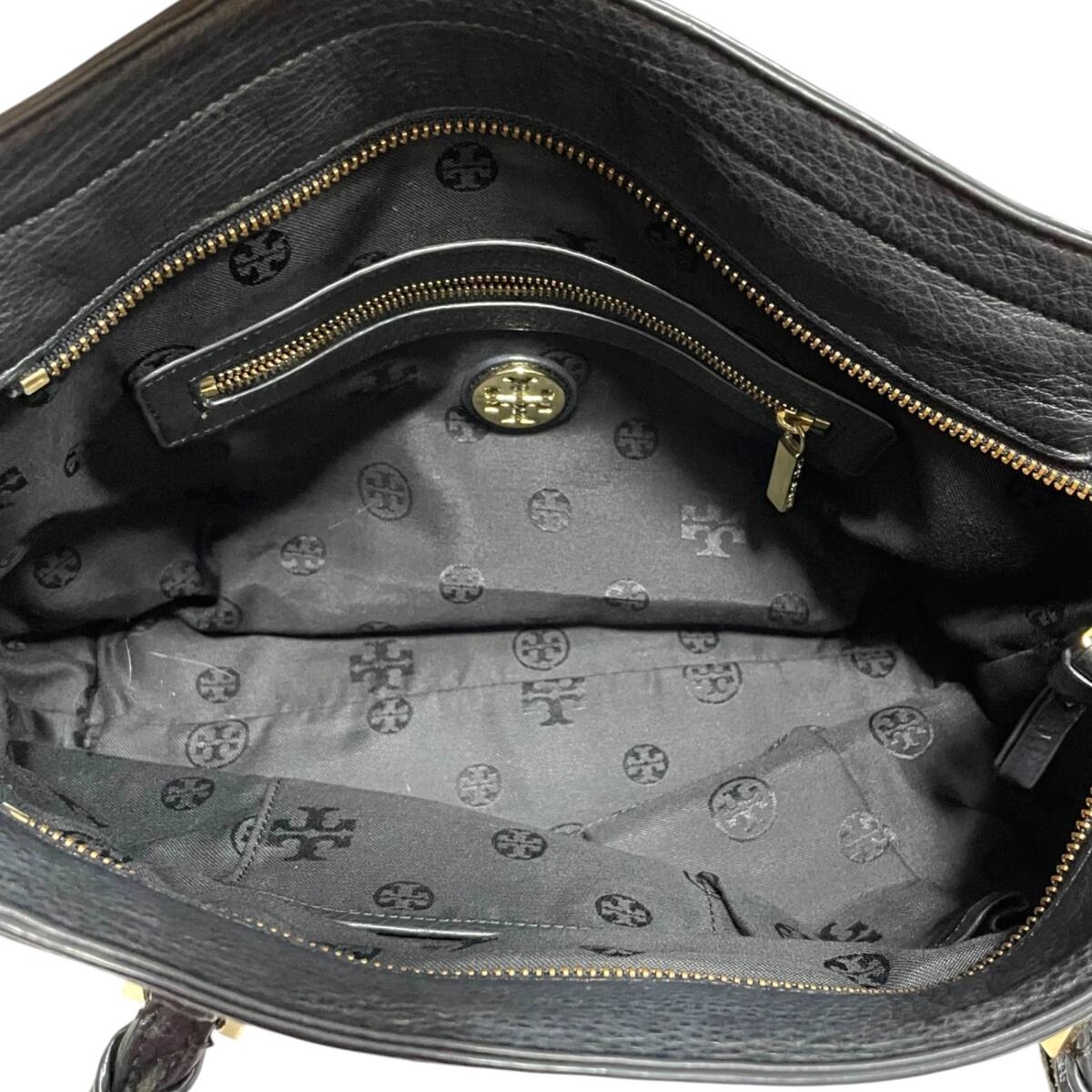 ◆中古品◆Tory Burch トリーバーチ レザー トートバッグ レディース ブラック タッセルバッグ ハンドバッグ Q82103NC_画像4