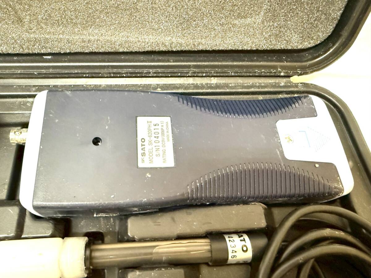 【 動作未確認 】 SATO ハンディ型pH計 SK-620PHⅡ 測定器 ISSM6377S_画像4