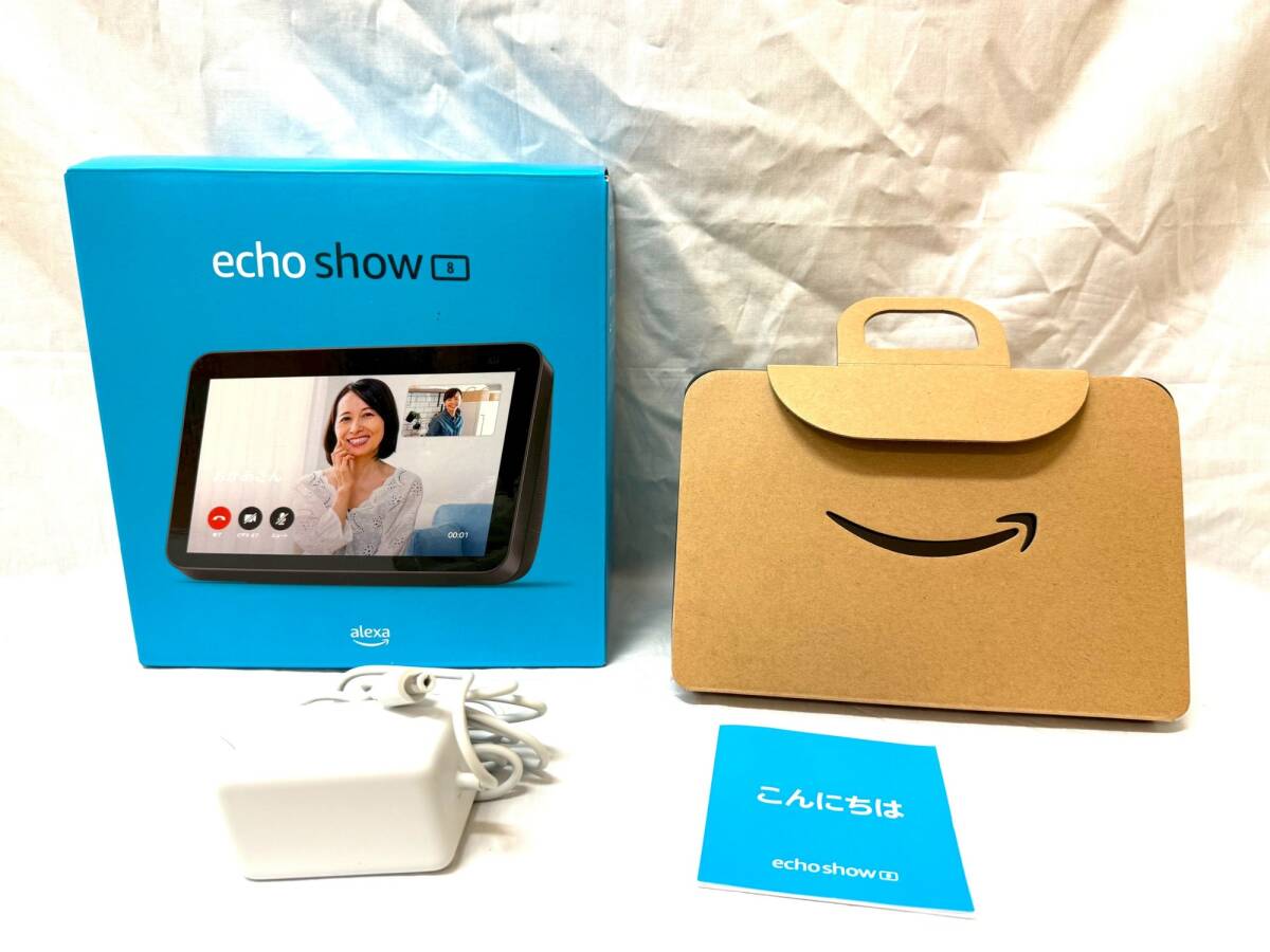 【 未使用 】 Amazon echo show 8 ブラック 第2世代 8インチHD スマートディスプレイ ISSM5953S_画像1
