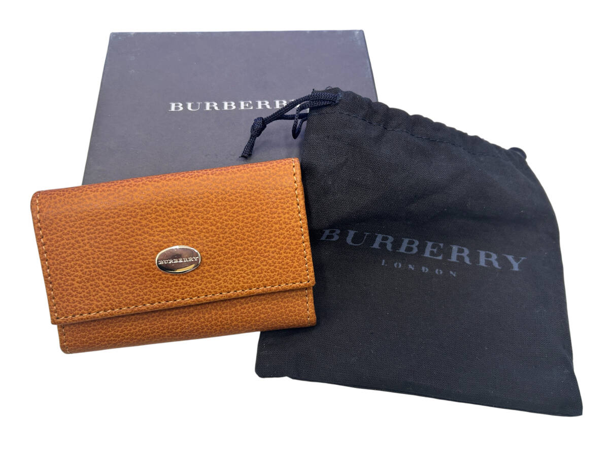 【付属品有】BURBERRY バーバリー 6連キーケース レザー 鍵入れ ブラウン系（FTH1064）_画像1