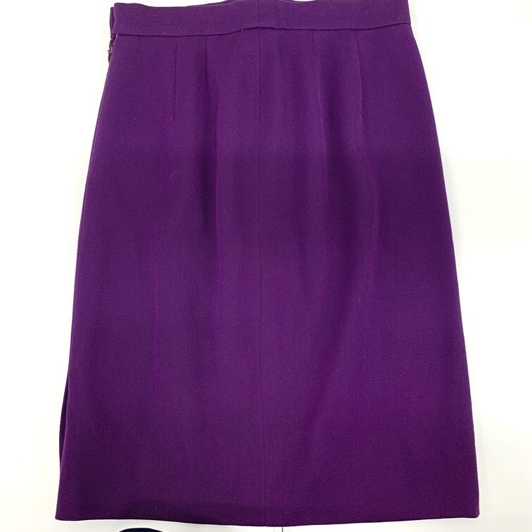CELINE セリーヌ ガンチーニ ツーピース セットアップ パープル系 紫 【中古】ジャケット スカート サイズ40 フランス製 古着 AEN11639GI_画像8