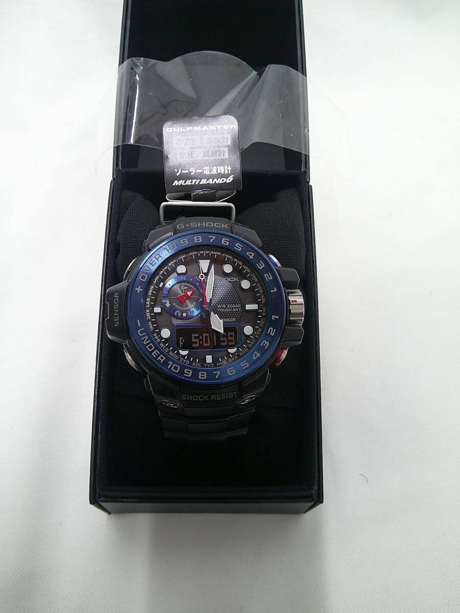 ☆中古品☆ CASIO カシオ G-SHOCK GULFMASTER 腕時計 電波ソーラー GWN-1000B-1BJF ガルフマスター KNK824H_画像2