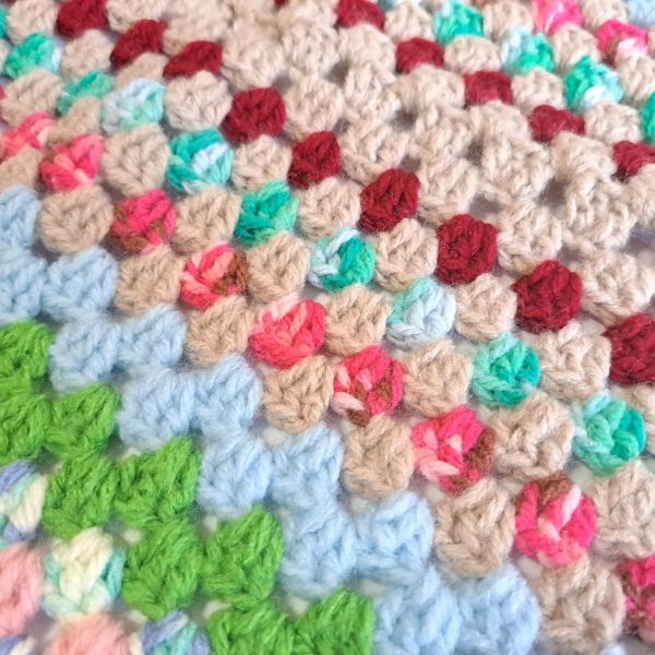  ручной вязки покрывало на колени ①