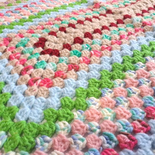  ручной вязки покрывало на колени ①