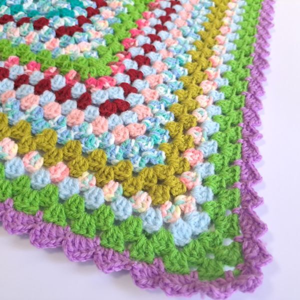  ручной вязки покрывало на колени ②