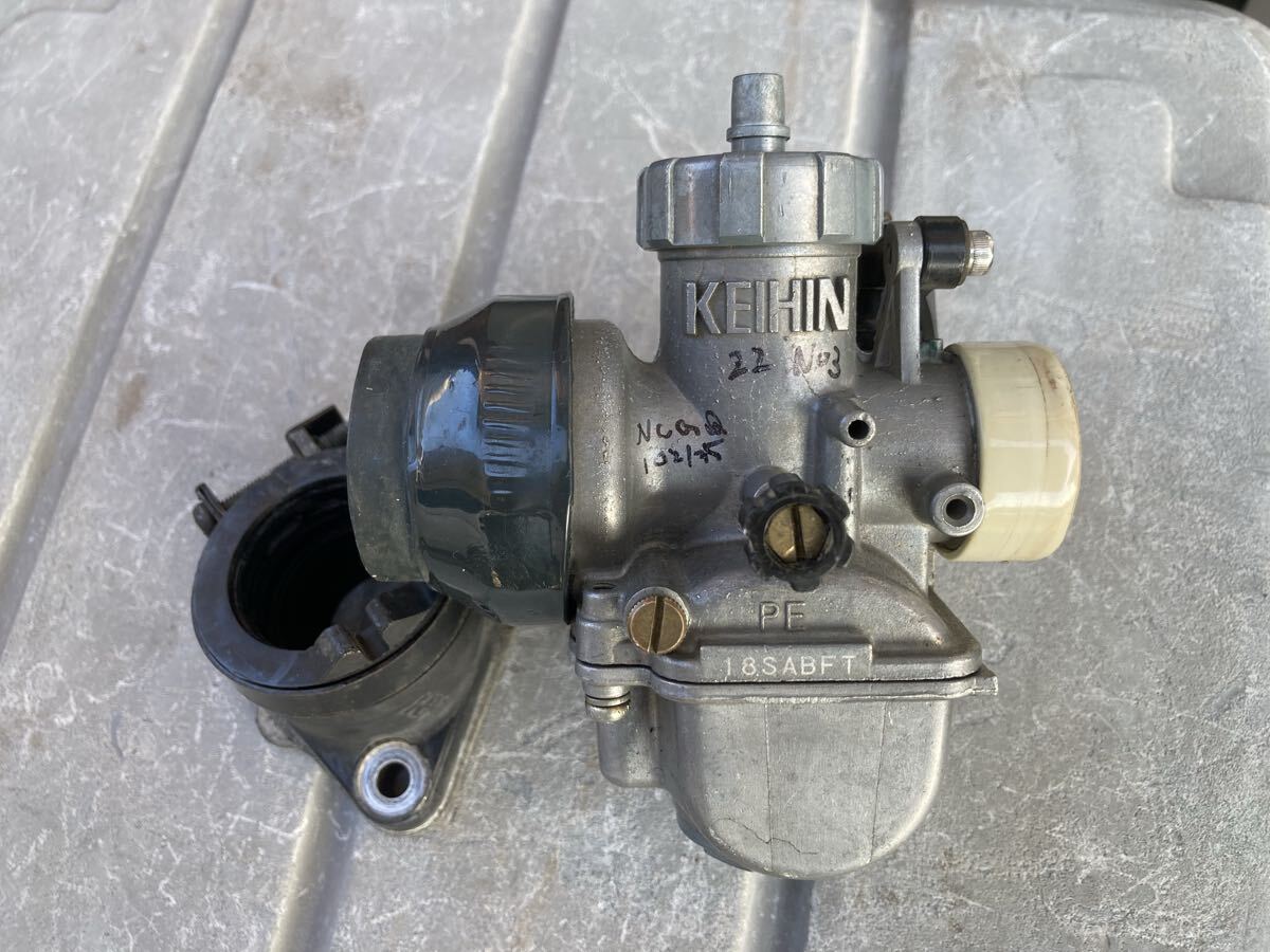 KEIHIN PE22 キャブレター XLR125R用 自作アダプター前後 専用インシュレーター付き トルク、ピックアップ仕様 キタコキャブレター_画像4