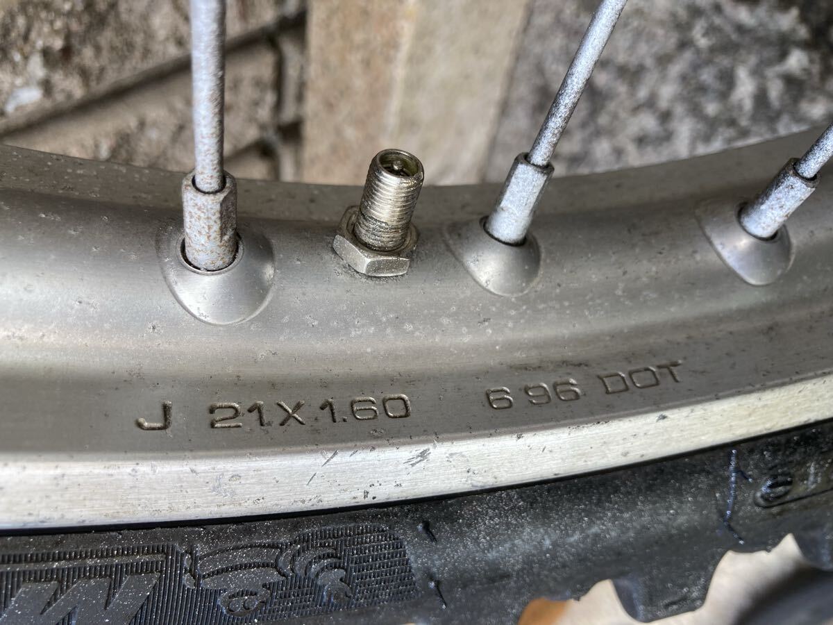 XR250 純正ホイルセット MD30 前期正立用 ホンダ XR230 SL230 フロントホイール_画像6