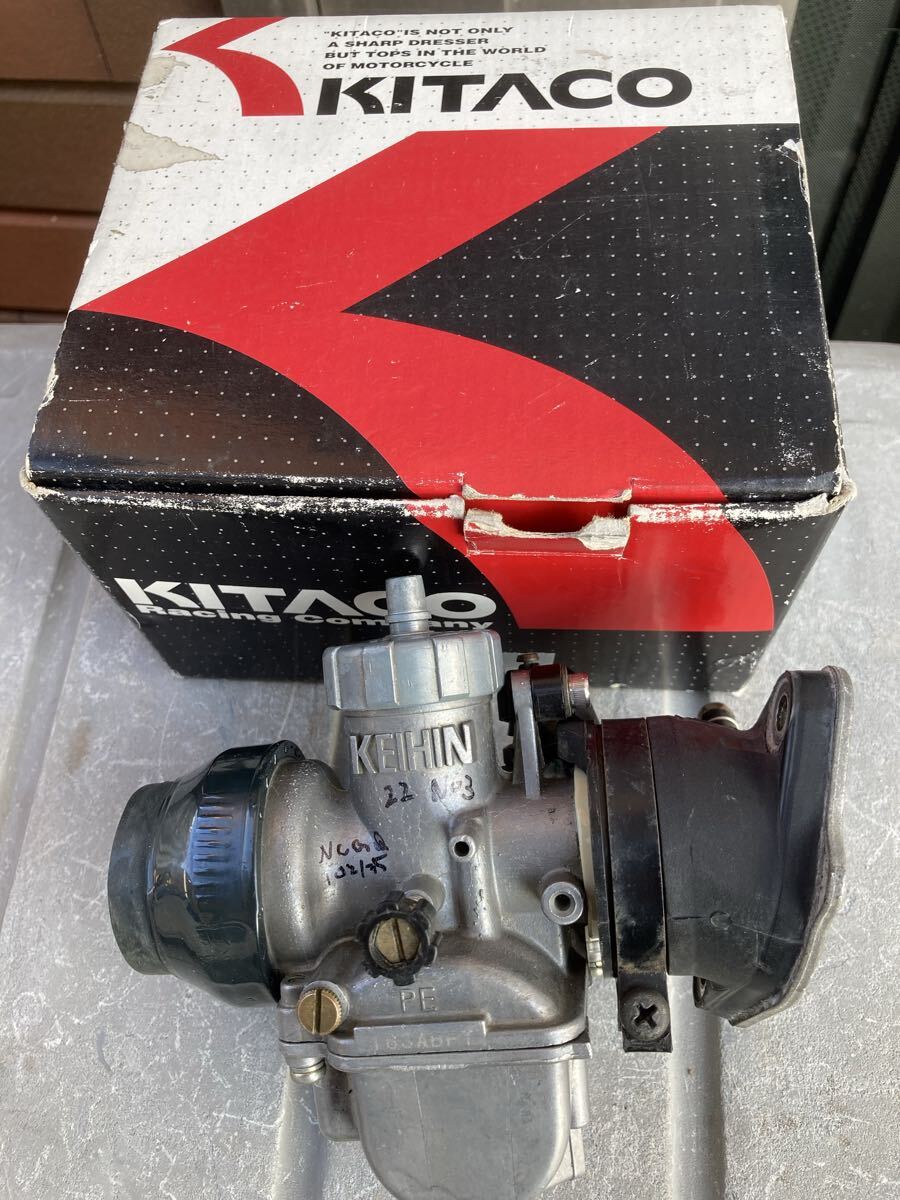 KEIHIN PE22 キャブレター XLR125R用 自作アダプター前後 専用インシュレーター付き トルク、ピックアップ仕様 キタコキャブレター_画像1