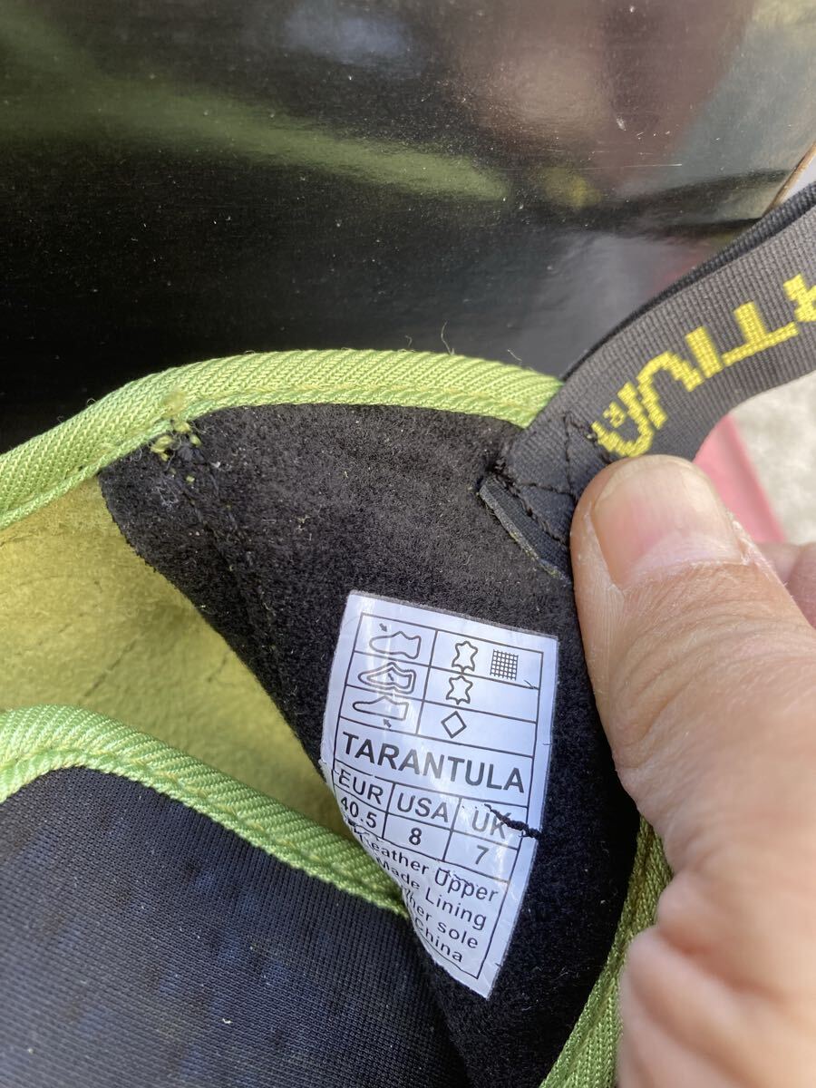 クライミングシューズ タランチュラ　KIWI 40.5 US8 使用頻度少_画像4
