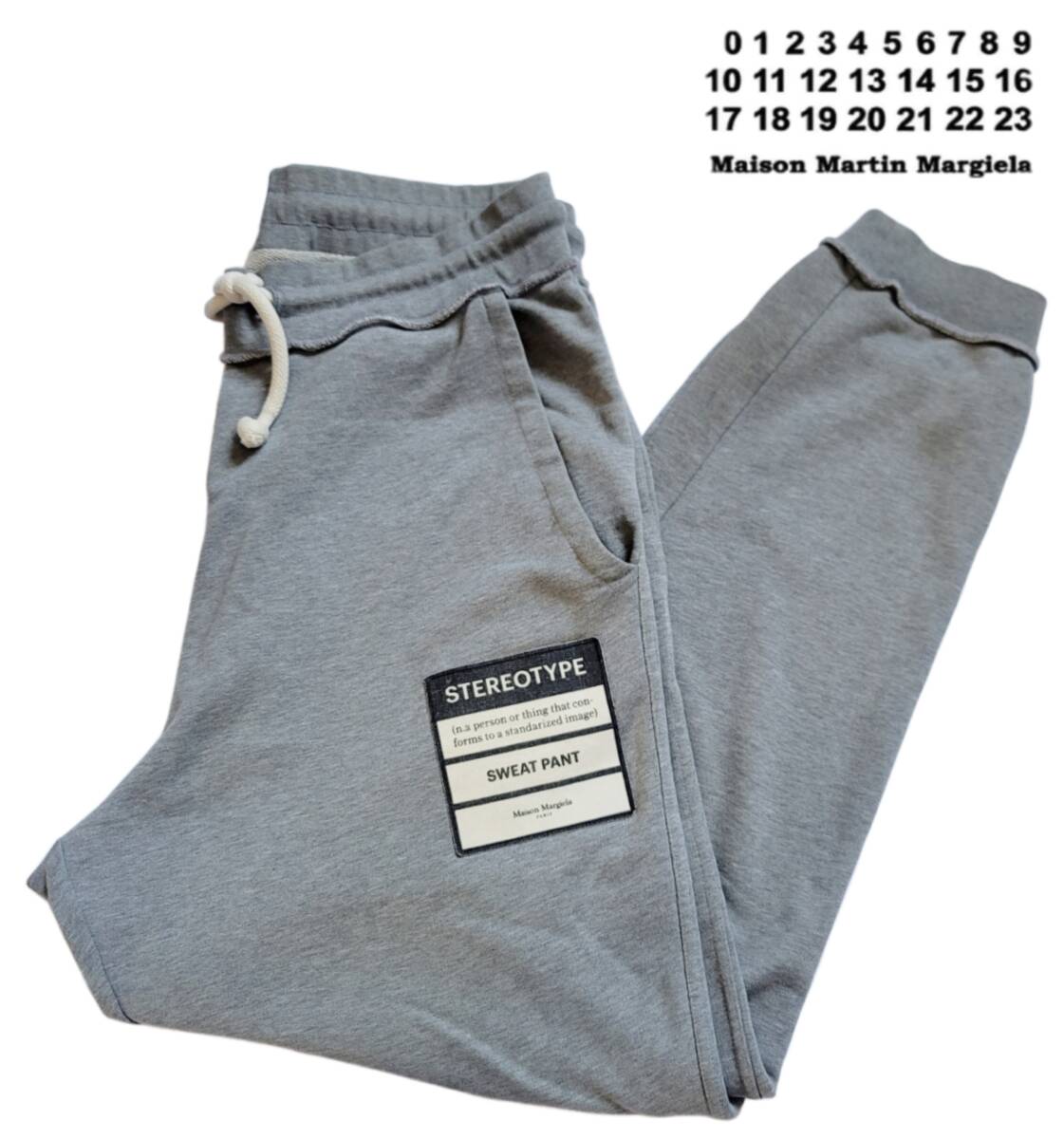 ◆ Maison Margiela ◆ マルジェラ ◆ スウェットパンツ　ステレオタイプ 48　STEREOTYPE　コットン ジョガーパンツ　メンズ　グレー_画像5