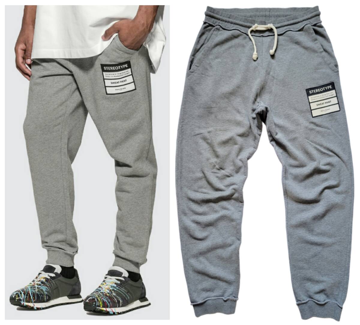 ◆ Maison Margiela ◆ マルジェラ ◆ スウェットパンツ　ステレオタイプ 48　STEREOTYPE　コットン ジョガーパンツ　メンズ　グレー_画像1