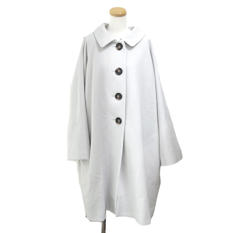 ジュンコシマダ ウールロングコート サイズ38 グレー_画像1