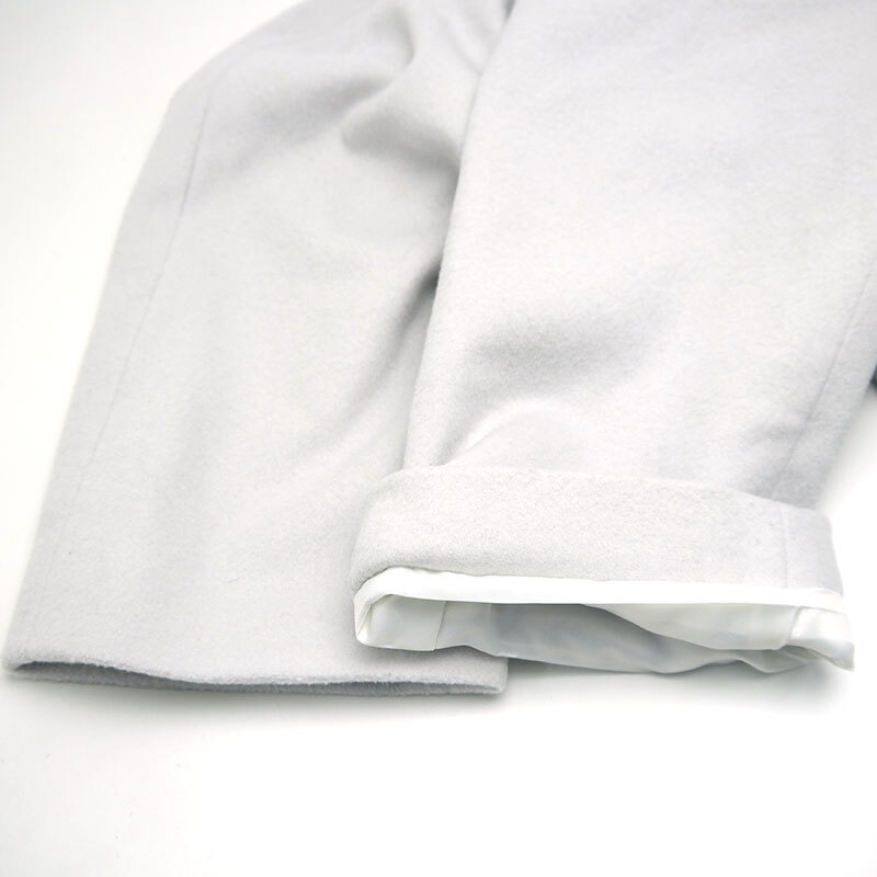 ジュンコシマダ ウールロングコート サイズ38 グレー_画像6