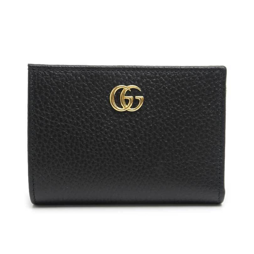 グッチ GUCCI ダブルG バイカラー スモールウォレット 790063 ブラック レザー_画像1