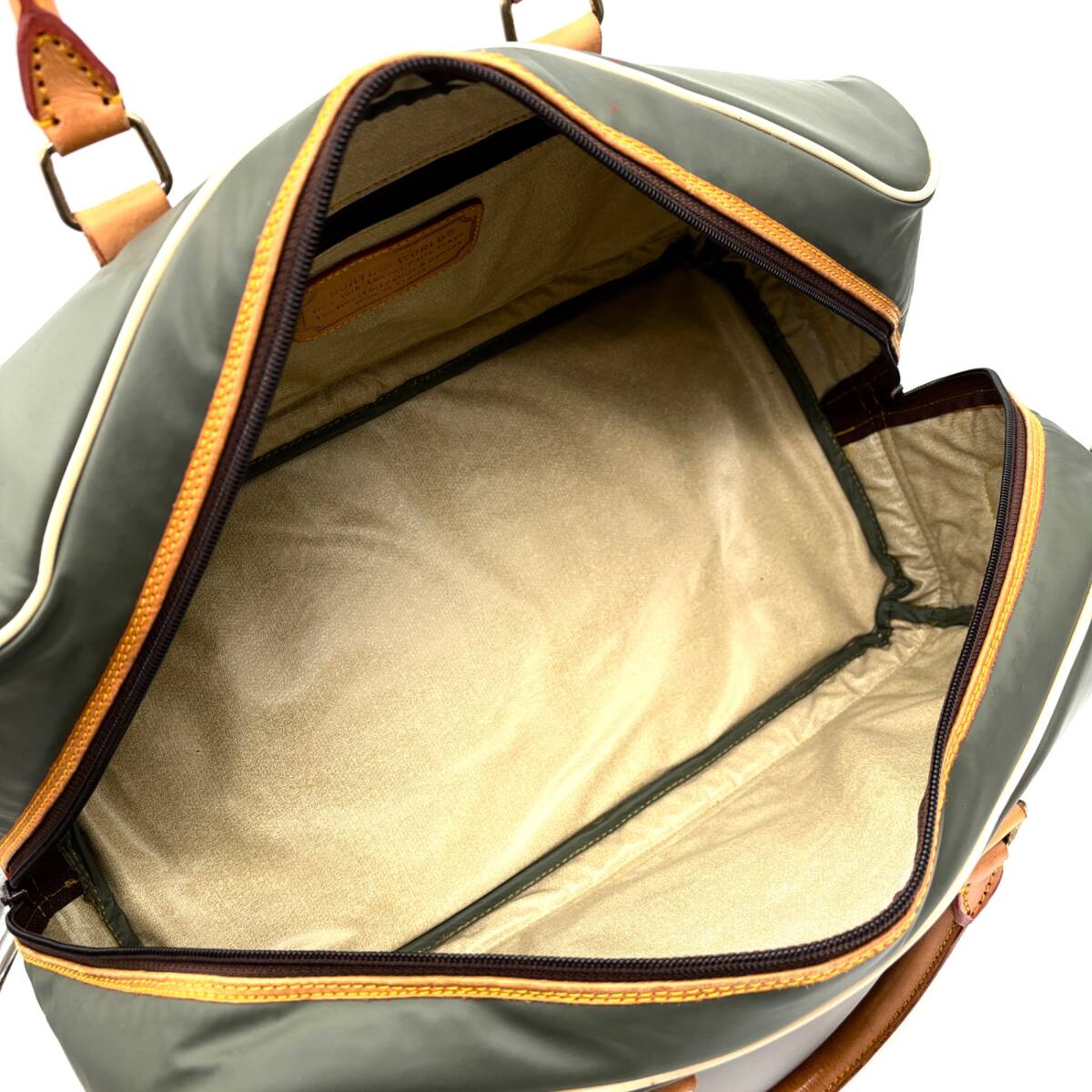 стандартный товар редкий товар HUNTING WORLD Hunting World сумка "Boston bag" Golf сумка палочки .- кожа хаки обувь inserting большая вместимость мужской