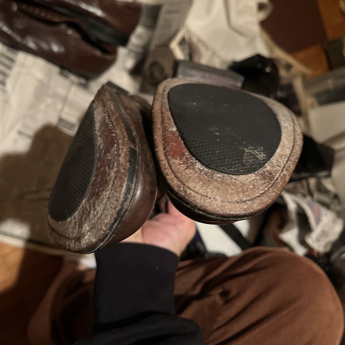  стойка si-* Adams половина ботинки Brown 9D пятка & пальцы ног повреждение нет 