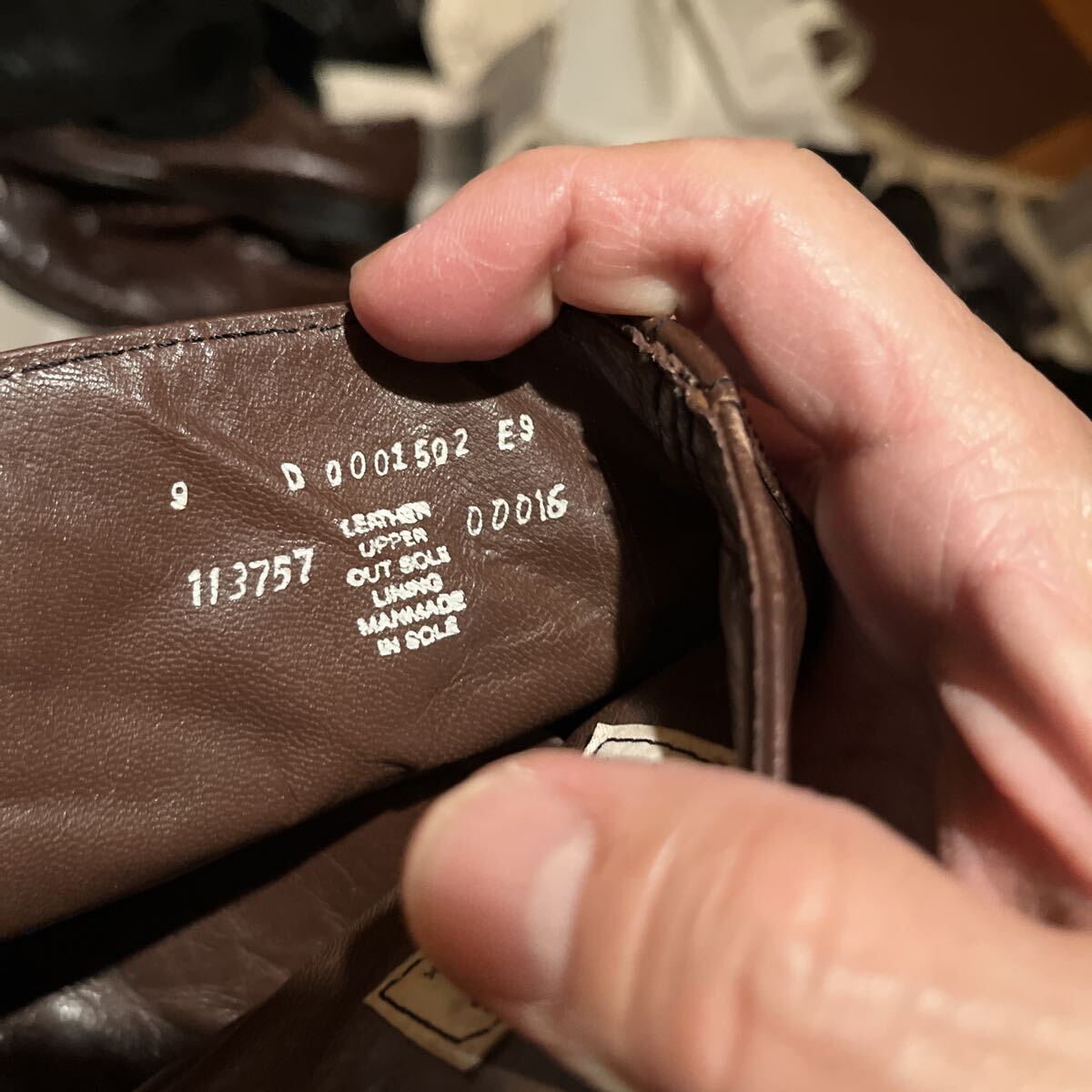  стойка si-* Adams половина ботинки Brown 9D пятка & пальцы ног повреждение нет 