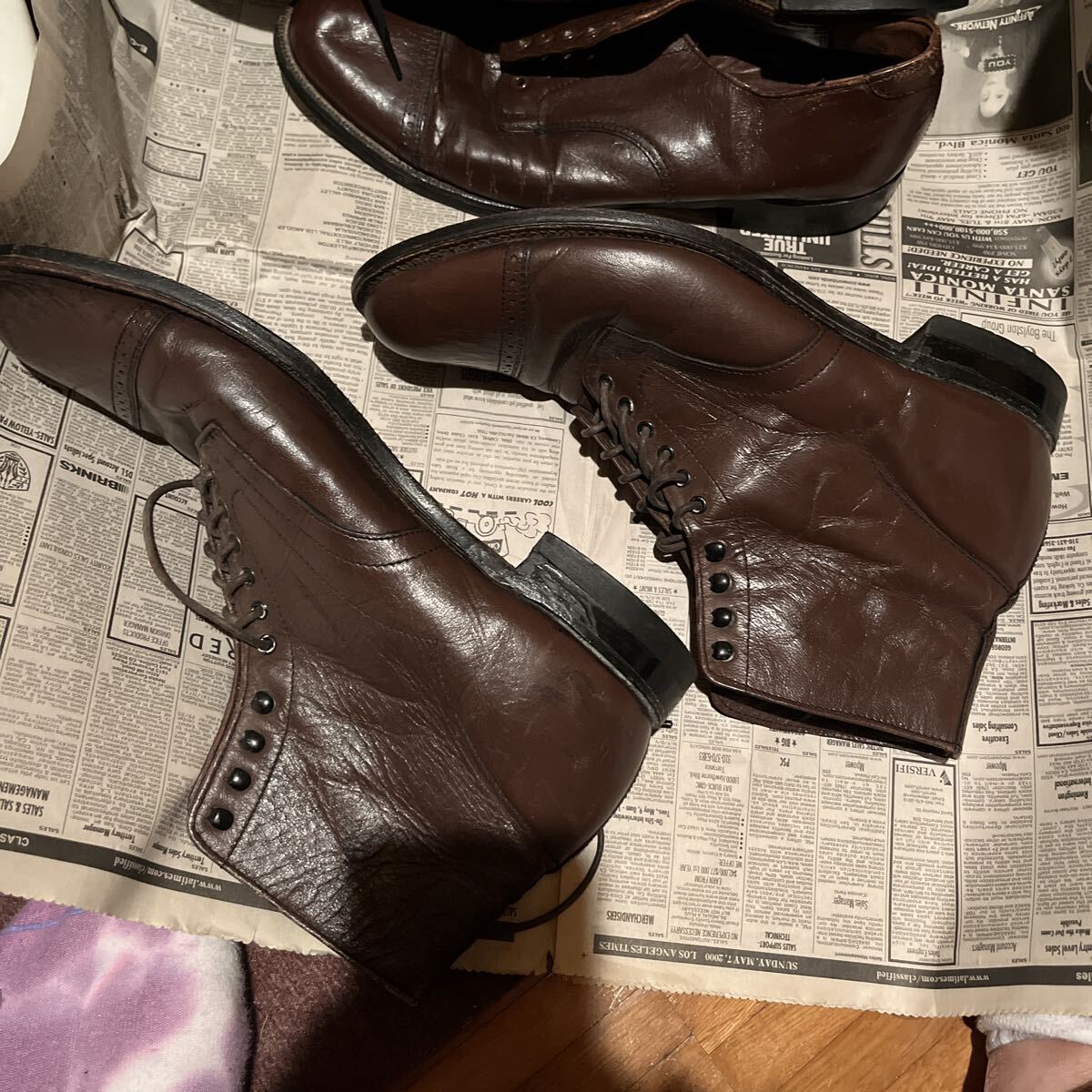  стойка si-* Adams половина ботинки Brown 9D пятка & пальцы ног повреждение нет 