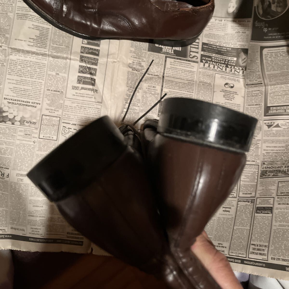  стойка si-* Adams половина ботинки Brown 9D пятка & пальцы ног повреждение нет 