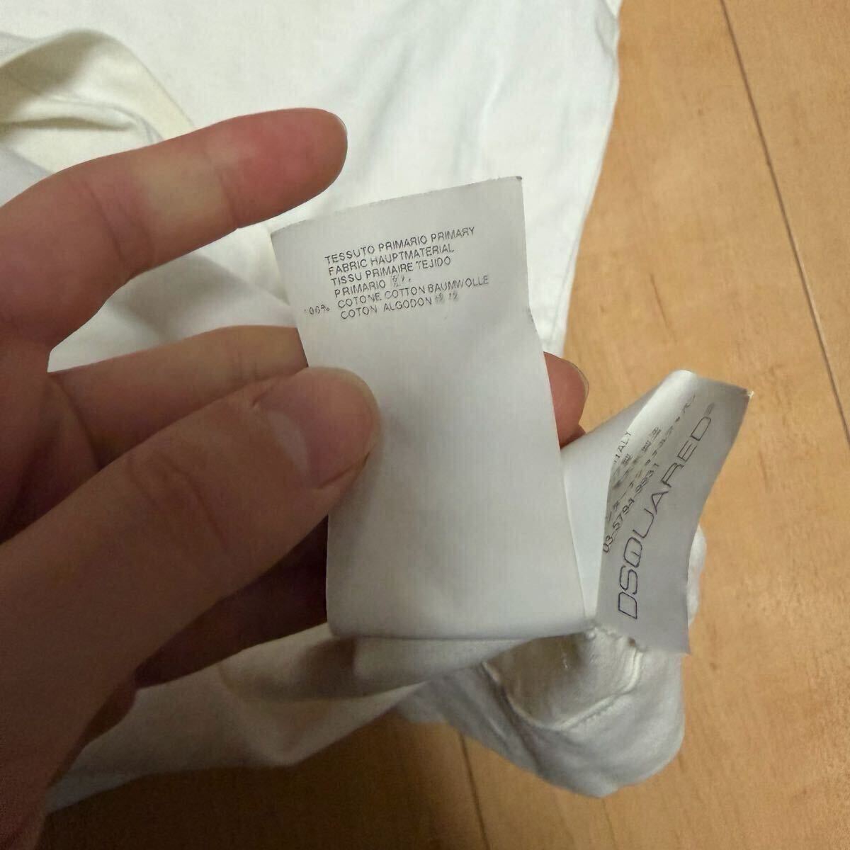 1円スタート DSQUARED2 ディースクエアード Tシャツ 白 半袖 ホワイト 半袖Tシャツ ロゴ カットソー_画像10