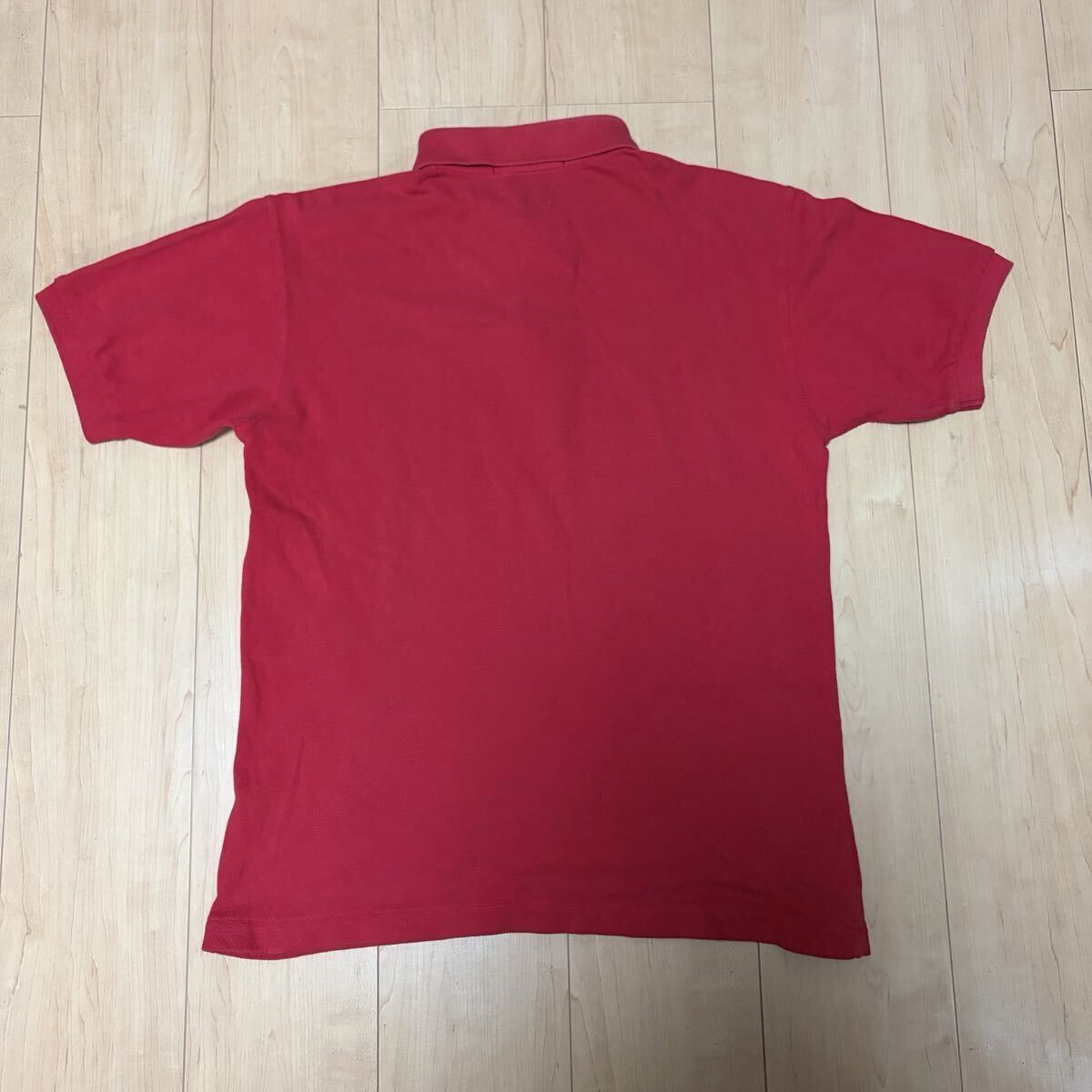 1円スタート COMME des GARONS FRED PERRY コムデギャルソン フレッドペリー ポロシャツ 鹿の子 半袖 赤 M 半袖ポロシャツ ポルトガル製_画像2