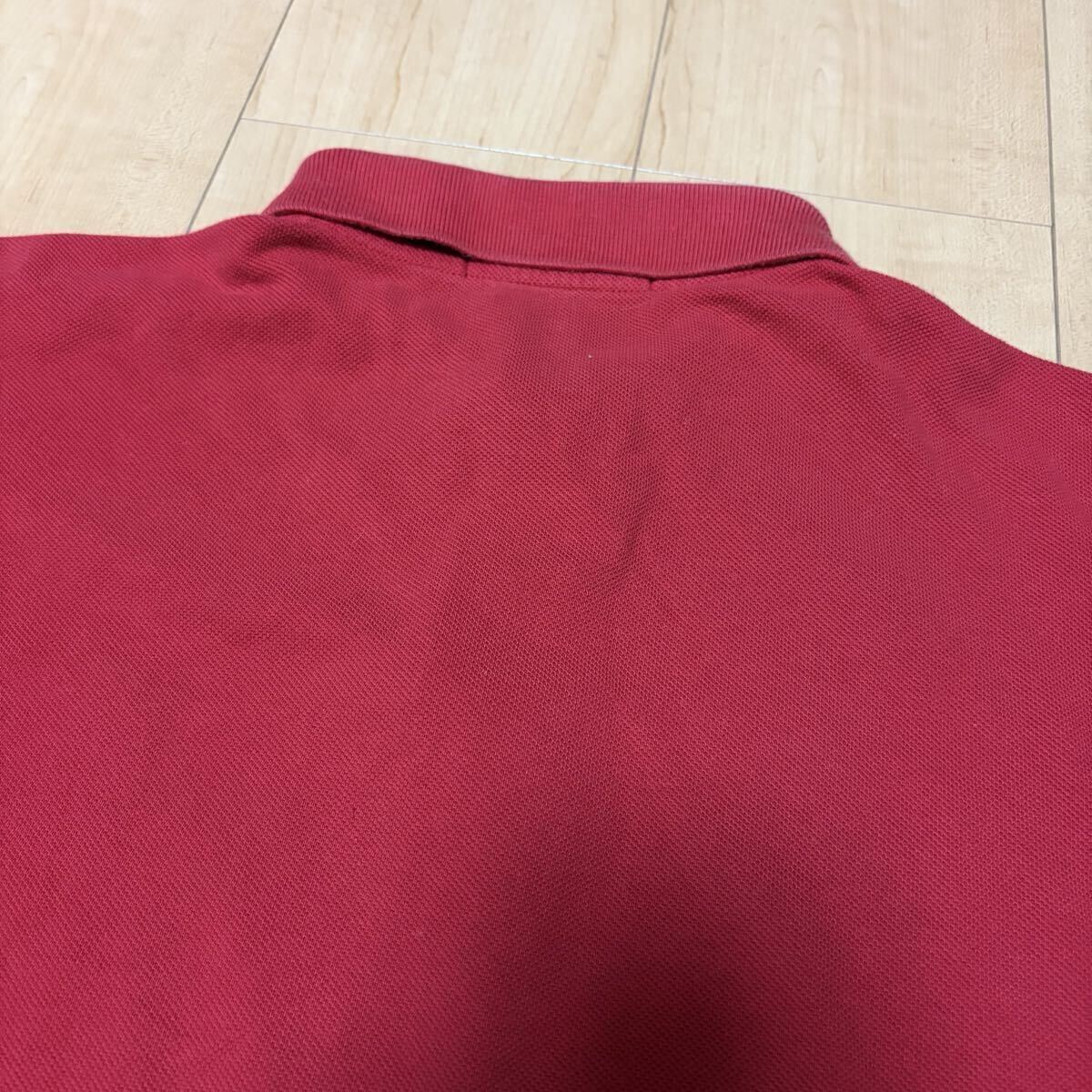 1円スタート COMME des GARONS FRED PERRY コムデギャルソン フレッドペリー ポロシャツ 鹿の子 半袖 赤 M 半袖ポロシャツ ポルトガル製_画像3