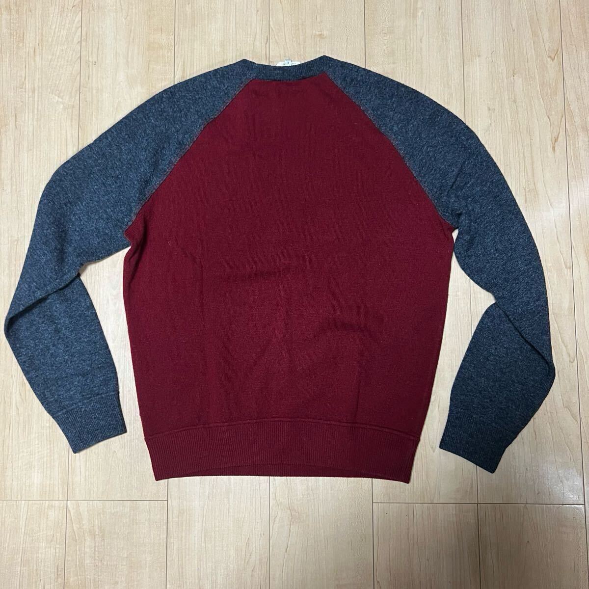 激安 格安 HERMES エルメス セーター ニット トレーナー クルーネック ウール グレー イタリア製 カシミヤ _画像2