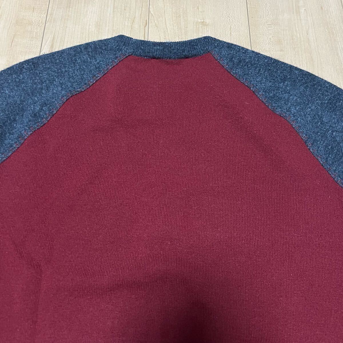 激安 格安 HERMES エルメス セーター ニット トレーナー クルーネック ウール グレー イタリア製 カシミヤ _画像3