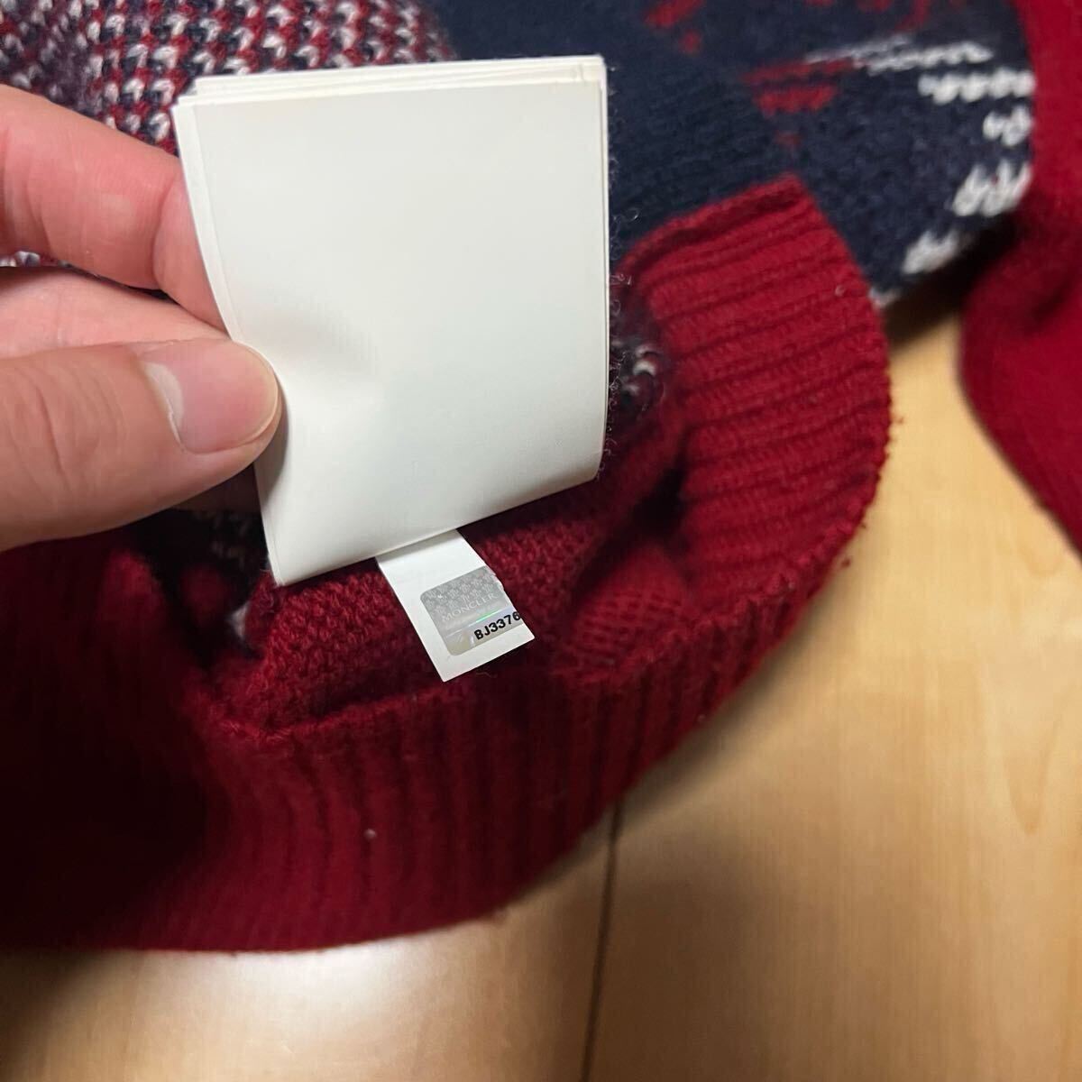 激安 格安 MONCLER モンクレール セーター ニット ウール アーガイル柄 長袖セーター 総柄 イタリア製 made in Italy クルーネック モヘア_画像10