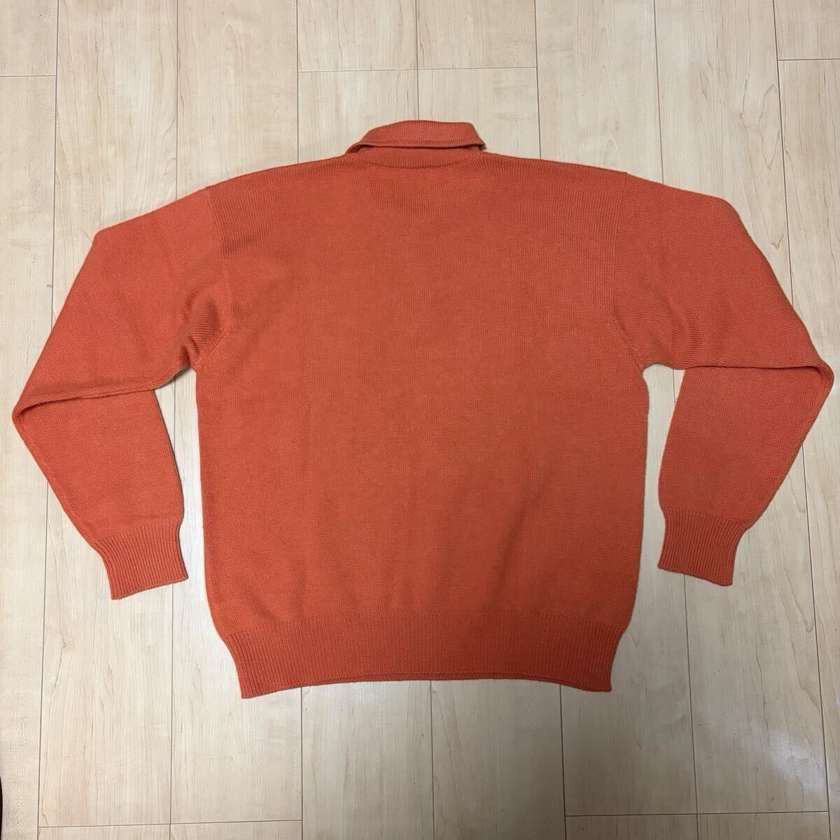 激安 格安 Loro Piana ロロピアーナ セーター ニット カシミヤ100 カシミヤ ポロシャツ 長袖 オレンジ イタリア製_画像2