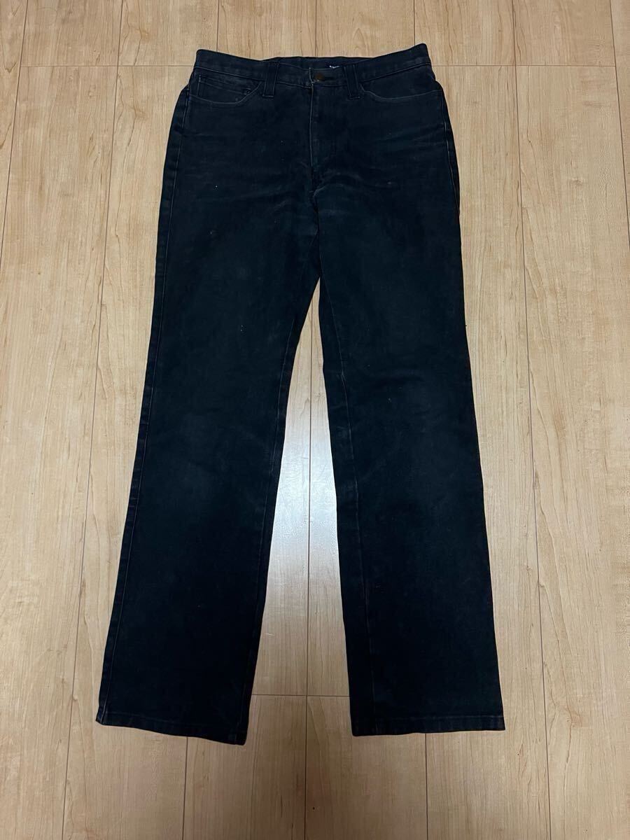 1円スタート lounge lizard ラウンジリザード デニム denim ブラック ブラックデニム ストレート 黒_画像1