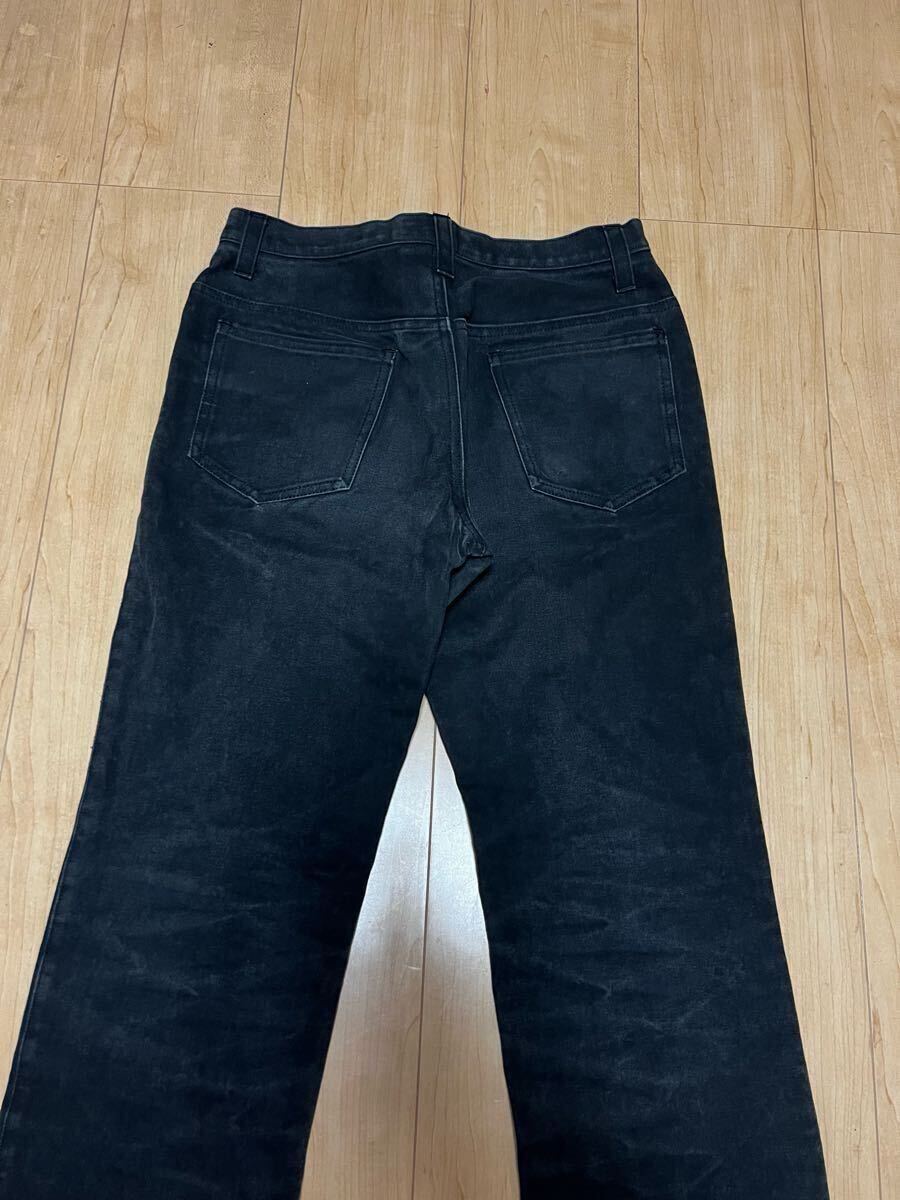 1円スタート lounge lizard ラウンジリザード デニム denim ブラック ブラックデニム ストレート 黒_画像6