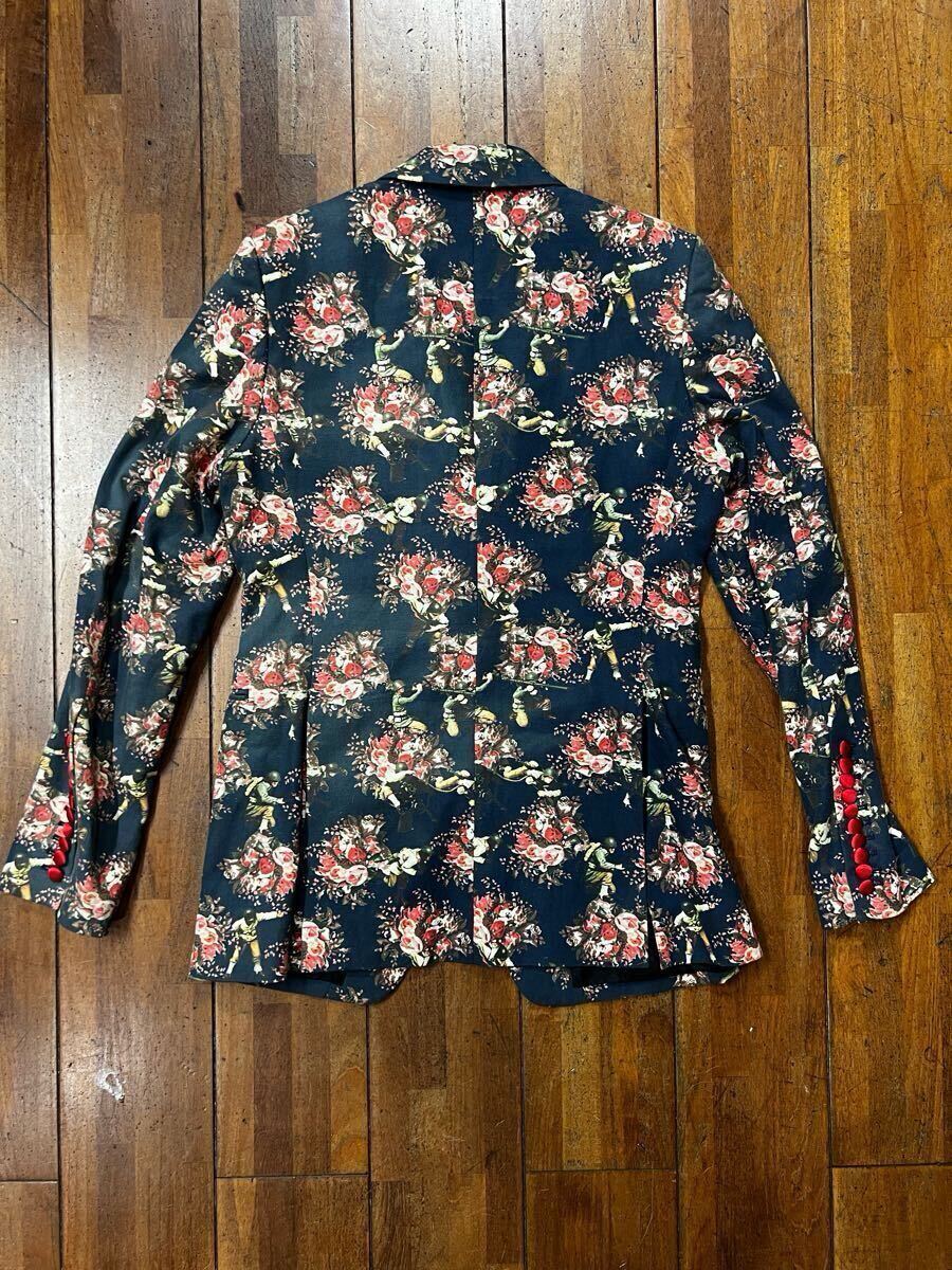1円スタート PHENOMENON DRESSCAMP Liquor フェノメノン ドレスキャンプ リカー 薔薇 兵士 ジャケット 花柄 総柄 日本製 コットン_画像3