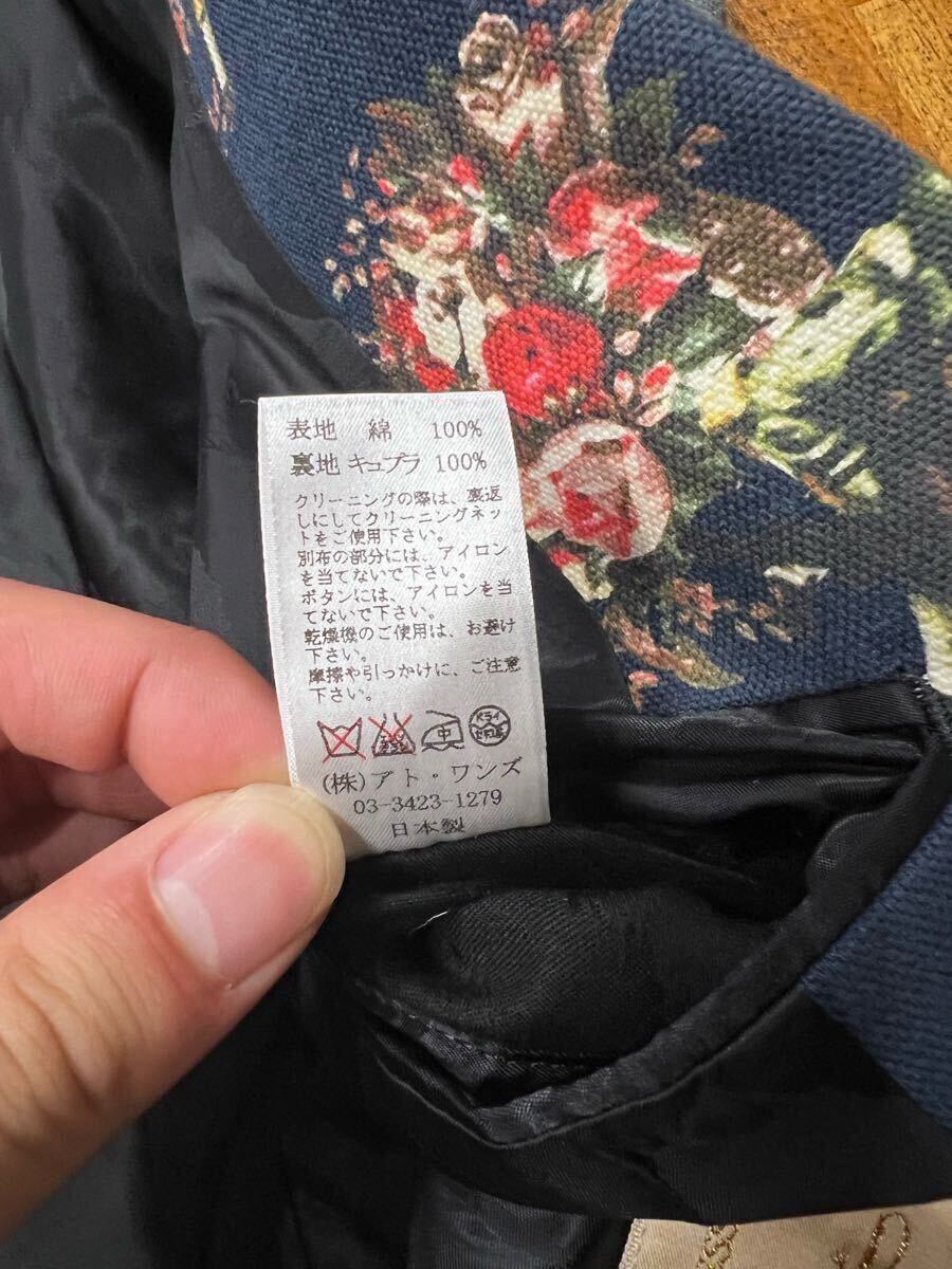 1円スタート PHENOMENON DRESSCAMP Liquor フェノメノン ドレスキャンプ リカー 薔薇 兵士 ジャケット 花柄 総柄 日本製 コットン_画像8