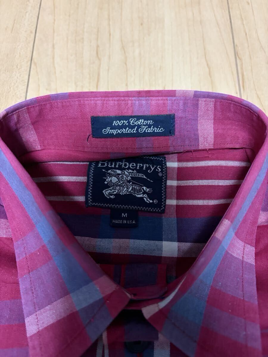 1円スタート BURBERRY バーバリー usa製 アメリカ製 長袖シャツ ボタンダウンシャツ シャツ チェック柄 長袖 チェックシャツ アメカジ_画像4
