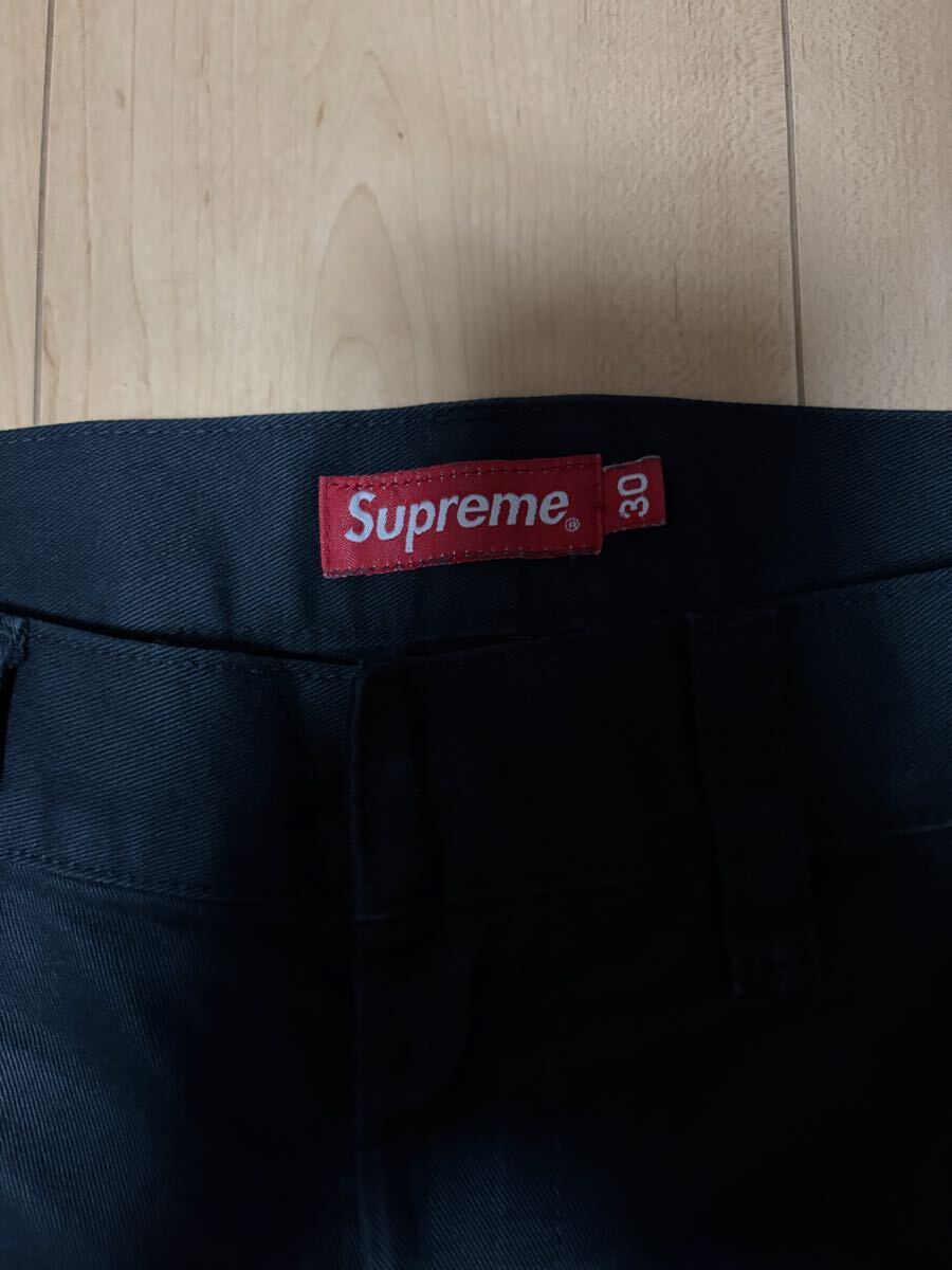 1円スタート Supreme シュプリーム ワークパンツ チノパン ブラック 黒 Chino Pant Pants Work Dickies 30_画像2