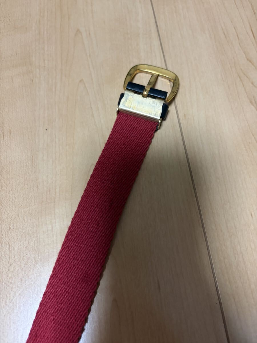 1円スタート dunhill ダンヒル ベルト レッド 赤 イタリア製 made in Italy_画像4