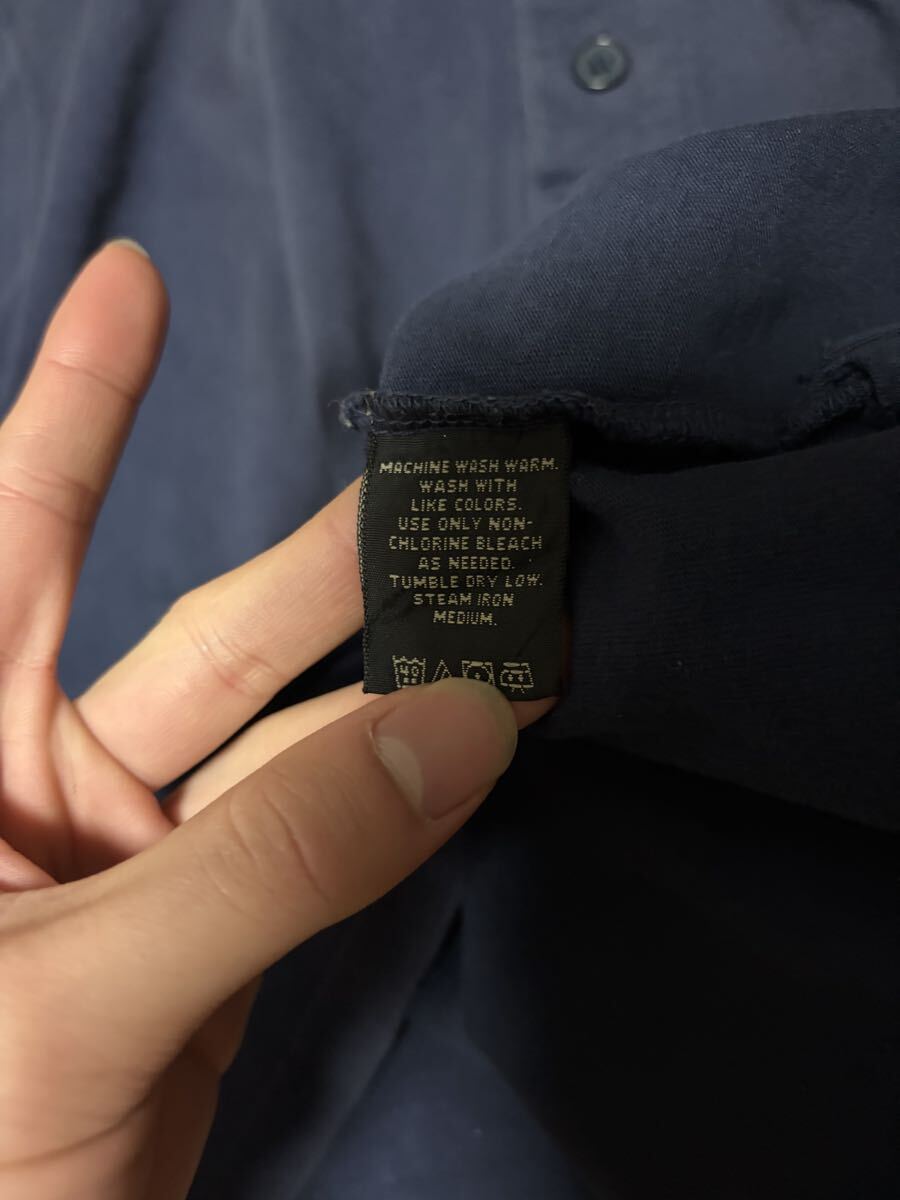 1円スタート RRL ダブルアールエル Ralph Lauren ネイビー ポロシャツ 長袖ポロシャツ 長袖 長袖シャツ 紺 ネイビー S_画像6