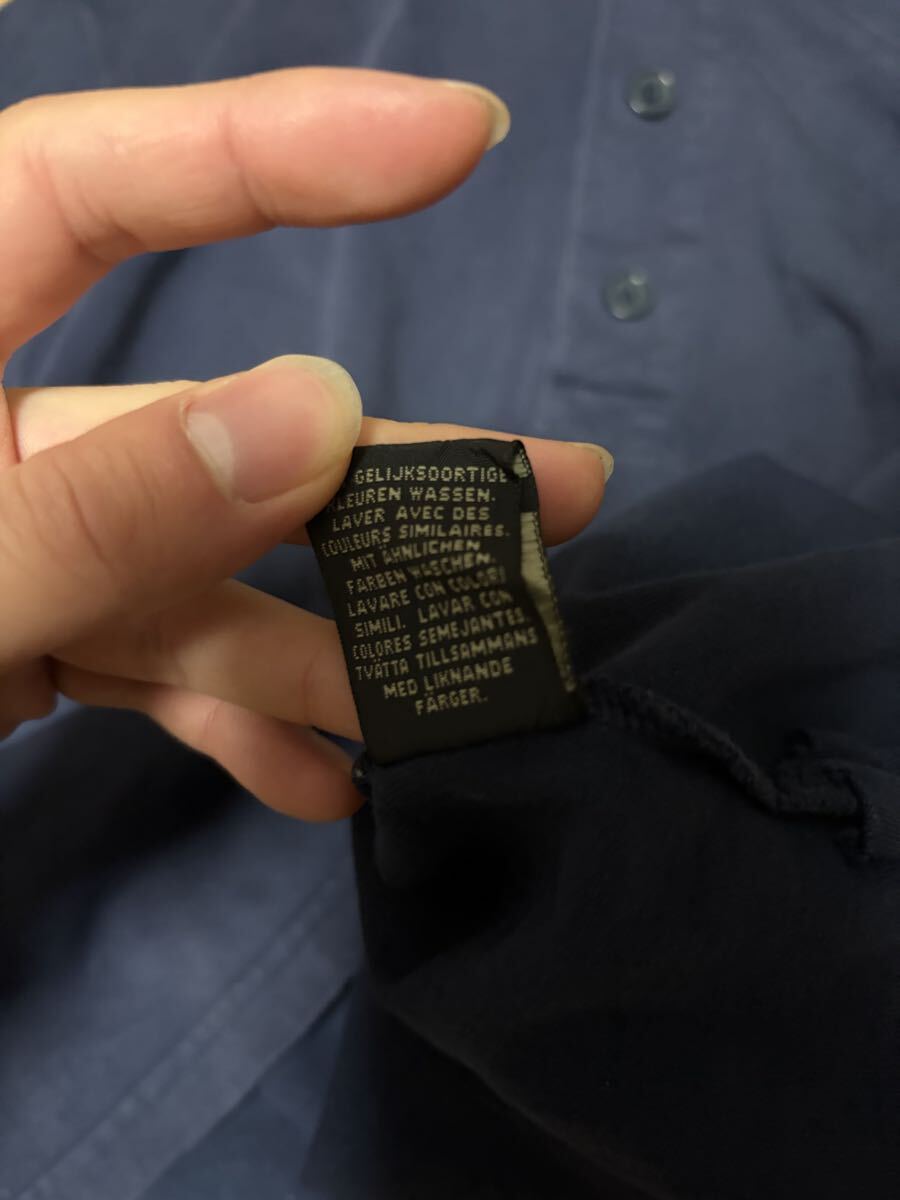 1円スタート RRL ダブルアールエル Ralph Lauren ネイビー ポロシャツ 長袖ポロシャツ 長袖 長袖シャツ 紺 ネイビー S_画像7
