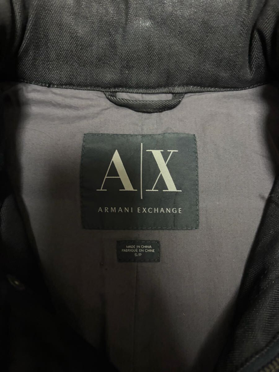 1円スタート ARMANI exchange アルマーニエクスチェンジ アルマーニ M-65 フィールドジャケット 黒 ミリタリー ZIP コットン ブラック _画像3